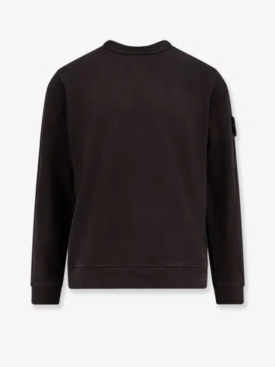 Stone Island Organic Cotton Sweatshirt In Burgundy