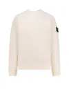 Stone Island Compass Patch Crewneck Sweatshirt In Neutral