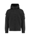 Stone Island Hoodie With Zip And Sleeve Pockets In Black