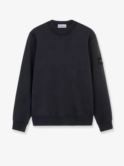 Stone Island Organic Cotton Sweatshirt In Blue