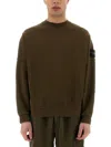 Stone Island Organic Cotton Sweatshirt In Brown
