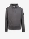 Stone Island Cotton Pullover With Hood And Pocket In Gray