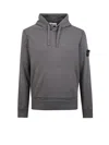 Stone Island Cotton Pullover With Hood And Pocket In Gray