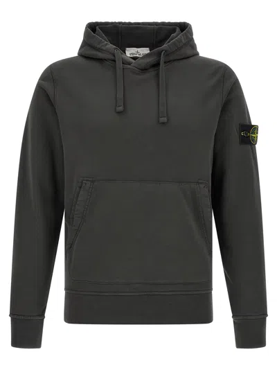 Stone Island Organic Cotton Sweatshirt In Gray