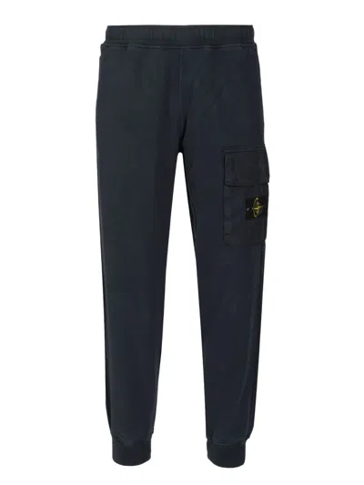 Stone Island Organic Cotton Sweatshirt Joggers Sweatshirts Blue