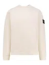 Stone Island Compass Patch Crewneck Sweatshirt In Neutral