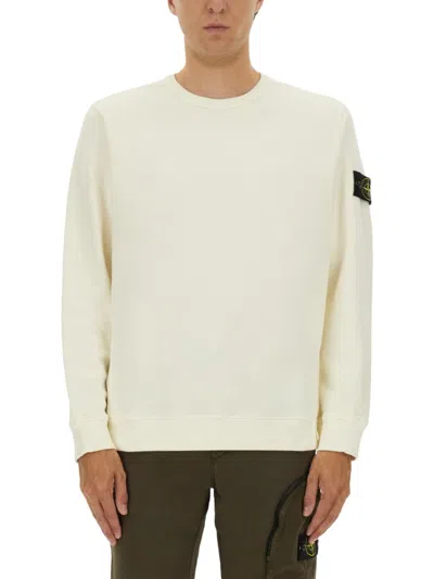 STONE ISLAND STONE ISLAND ORGANIC COTTON SWEATSHIRT WITH CREW NECKLINE