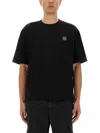 Stone Island Compass Patch Cotton Jersey T-shirt Clothing In Black