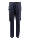Stone Island Organic Cotton Trousers In Blue