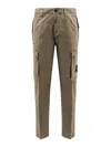 Stone Island Organic Cotton Trousers In Black