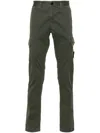 Stone Island Miliytary Green Compass-patch Cargo Trousers In Grün