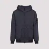 Stone Island Mens Dark Blue Crinkle Logo-patch Padded Shell Jacket In Blue
