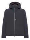 Stone Island Micro Twill Padded Hooded Jacket In Black