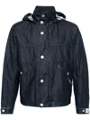 Stone Island Raw Plated Linen Hooded Jacket In Gray