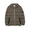 Stone Island Hooded Down Jacket With Seamless Feather Tunnels And Anti-drop In Green