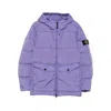 Stone Island Hooded Down Jacket With Wind Resistance In Purple