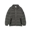 Stone Island Short Hooded Down Jacket In Gray