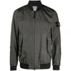 Stone Island Compass-badge Garment-dyed Jacket In Green
