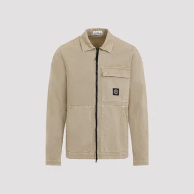 Stone Island Overshirt In Grey