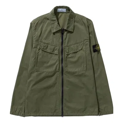 Stone Island Overshirt 'olive' In Green