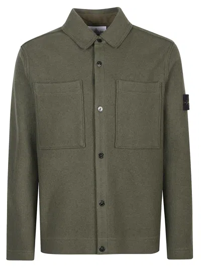 STONE ISLAND STONE ISLAND OVERSHIRT WITH LOGO