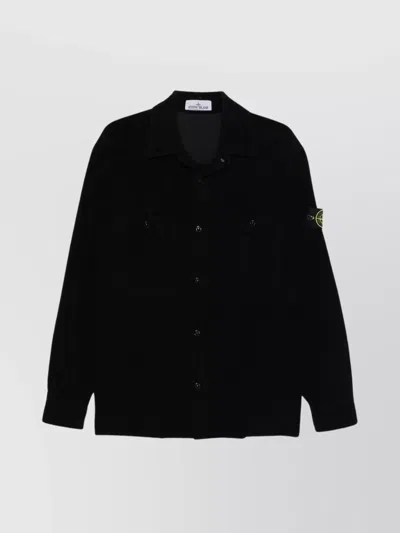 STONE ISLAND OVERSHIRT WITH RIBBED TEXTURE AND POCKETS