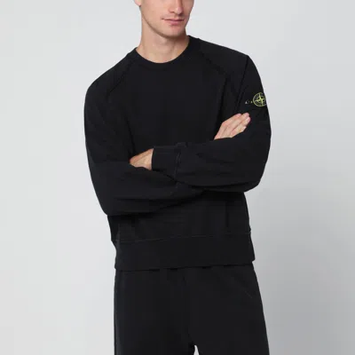 Stone Island Oversized Black Crewneck Sweatshirt
