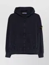Stone Island Oversized Cotton Jacket With Ribbed Inserts In Black