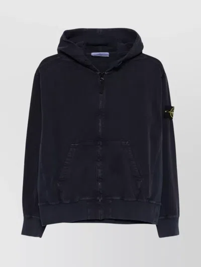 STONE ISLAND OVERSIZED COTTON JACKET WITH RIBBED INSERTS