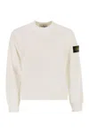 Stone Island Oversized Crew Neck Sweatshirt With Raglan Sleeves In Neutral
