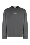 Stone Island Oversized Crewneck Sweatshirt With Print In Gray