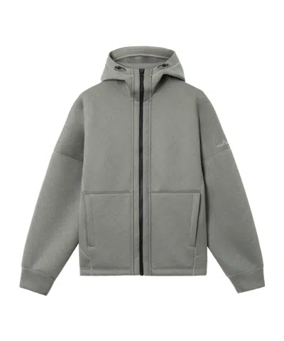 Stone Island Oversized-fit Hooded Sweatshirt With Zip Pockets In Gray