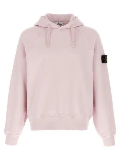 STONE ISLAND OVERSIZED FLEECE HOODIE WITH LOGO BADGE AND DRAWSTRING HOOD