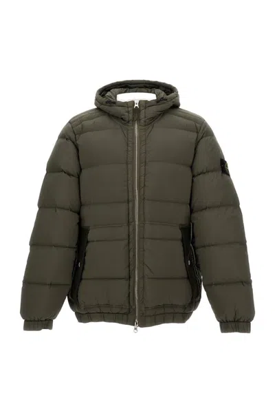 STONE ISLAND STONE ISLAND OVERSIZED GREEN PUFFER JACKET