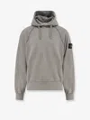 Stone Island Oversized Hoodie With Raglan Sleeves In Gray
