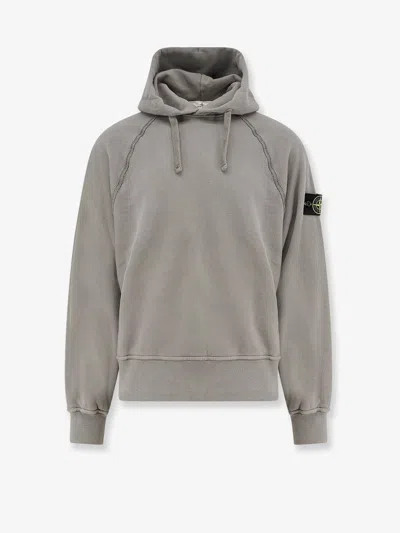 Stone Island Oversized Hoodie With Raglan Sleeves In Gray