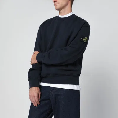 Stone Island Oversized Navy Blue Crewneck Sweatshirt