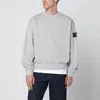 Stone Island Oversized Pearl Grey Crewneck Sweatshirt In Gray