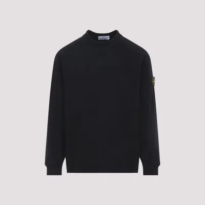 Stone Island Oversized-fit Crewneck Sweatshirt With Raglan Sleeves Heavy Organic Cotton Jersey In Blue