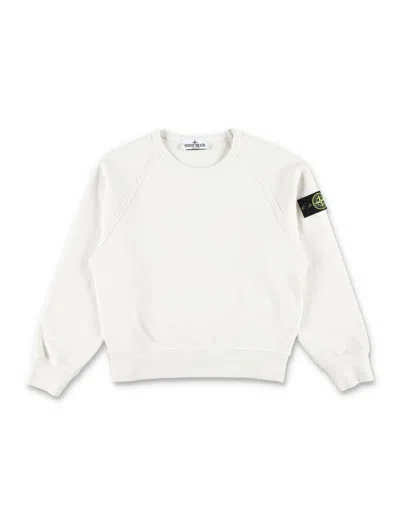 Stone Island Oversized-fit Raglan Crewneck Sweatshirt In White