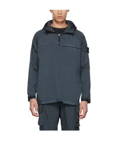 Stone Island Packable Lightweight Jacket In Blue