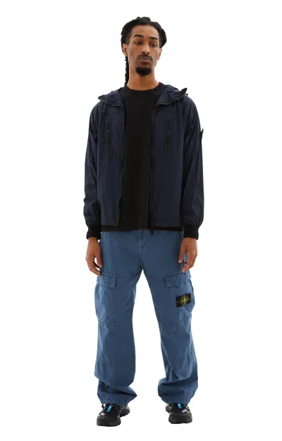 Stone Island Packable Skin Touch Nylon-tc Jacket In Navy