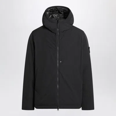 STONE ISLAND STONE ISLAND  PADDED BLACK ZIP-UP JACKET