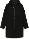 Stone Island Hooded Shell Parka In Black