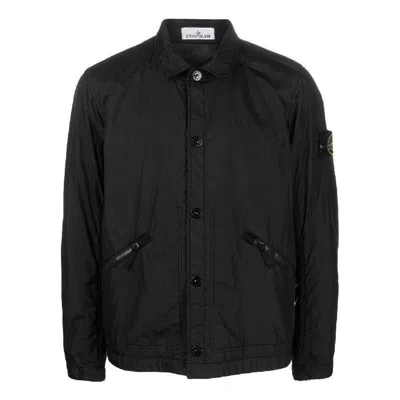 Stone Island Padded Crinkle Reps Nylon Shirt Jacket 'black'