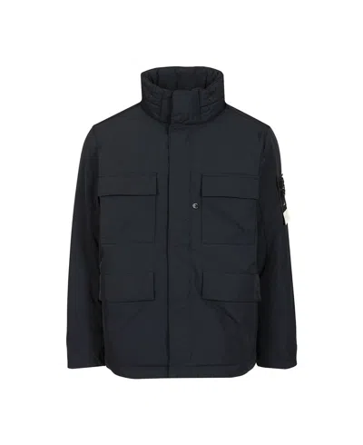 STONE ISLAND STONE ISLAND PADDED FIELD JACKET WITH ANTI-DRIP AND SNAP POCKETS