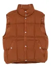 Stone Island Marina Quilted Padded Cotton-blend Down Gilet In Brown