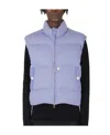Stone Island Quilted Down Sleeveless Jacket In Purple