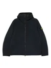 Stone Island Soft Shell-r Padded Jacket In Blue