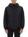 Stone Island 4100013 Padded Nylon Windbreaker In Black
